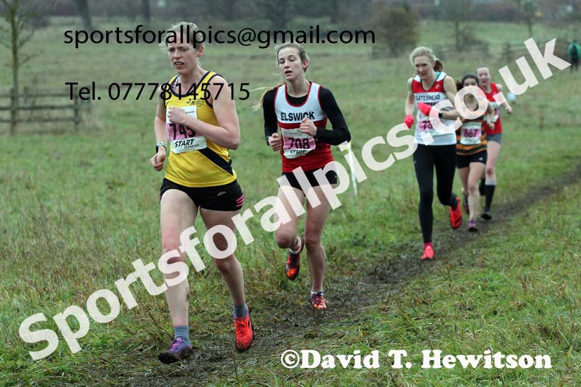 Senior women, 2021 North Eastern Cross Country Championships, Sedgefield. Photo: David T. Hewitson/Sports for All Pics